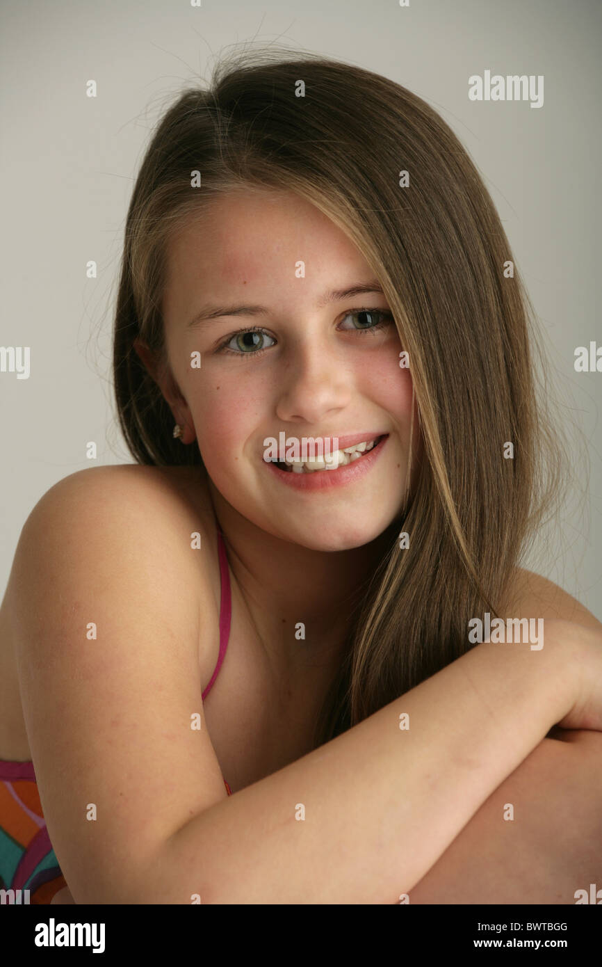 Portrait of a ten year old girl Stock Photo Alamy