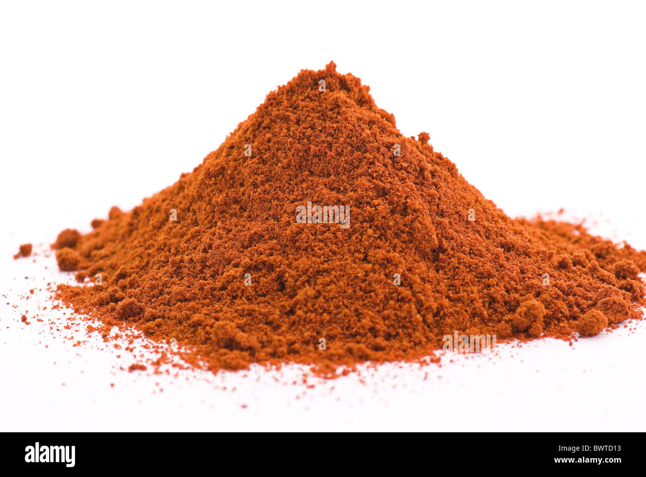 Hot and exotically spices mix as closeup on white background Stock ...