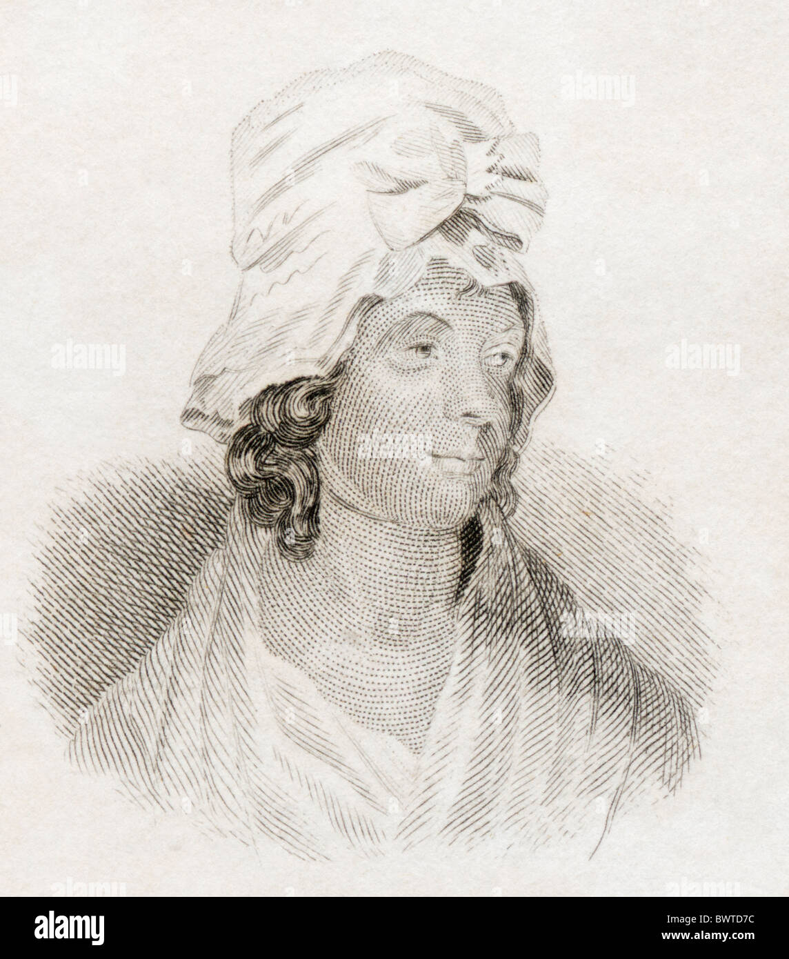 Charlotte Turner Smith, 1749 to 1806. English Romantic poet and novelist. Stock Photo