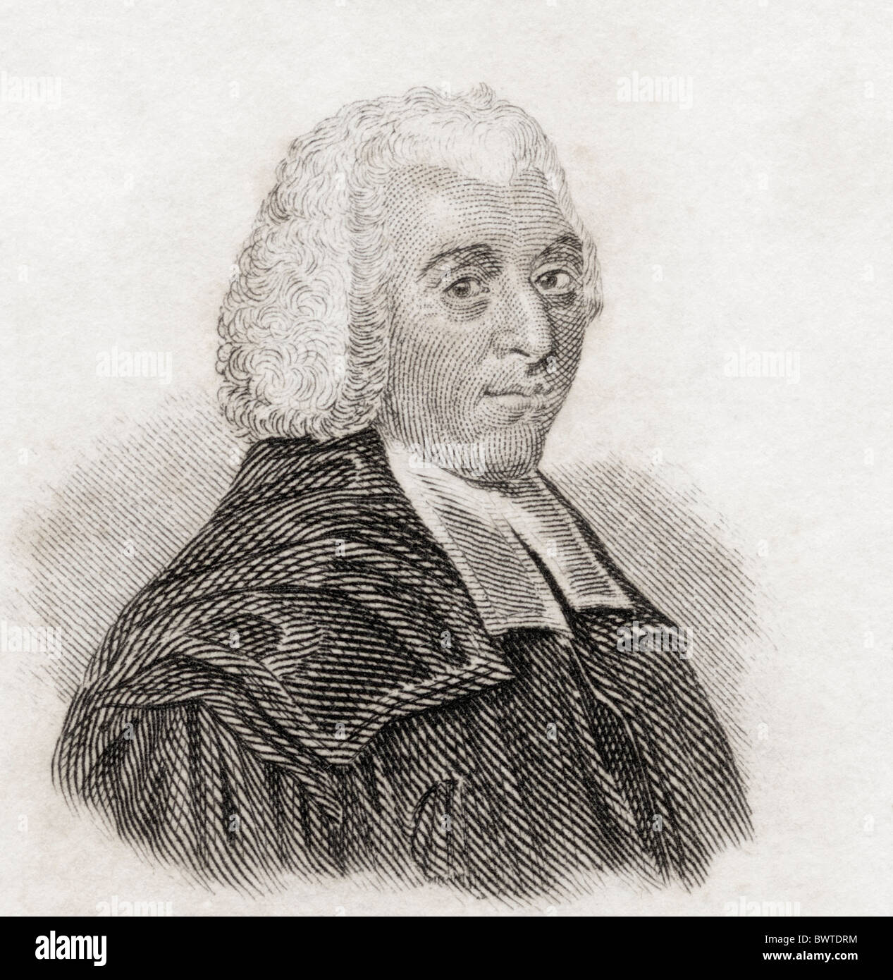 Hugh Blair, 1718 to 1800. Scottish minister of religion, author, rhetorician and theorist of written discourse. Stock Photo