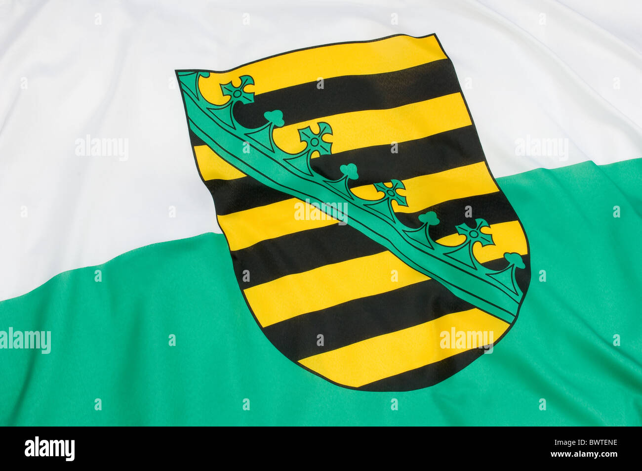 Flag of Saxony Stock Photo