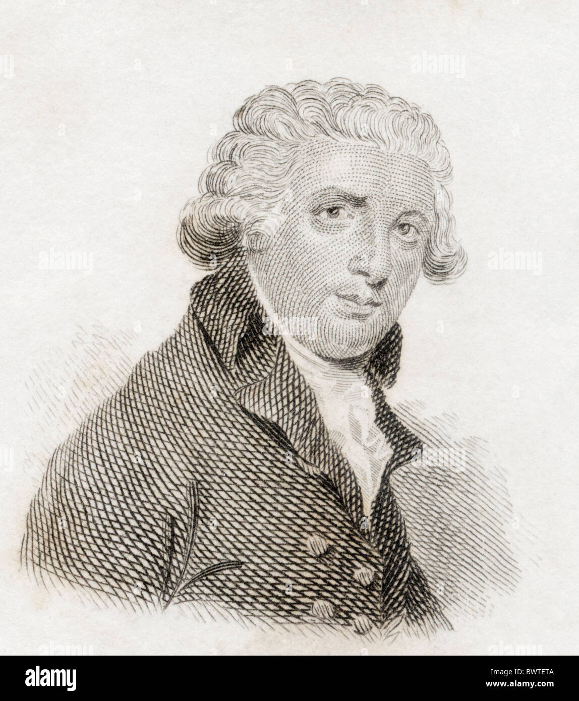 Richard Brinsley Sheridan, 1751 to 1816. Anglo Irish dramatist and politician. Stock Photo