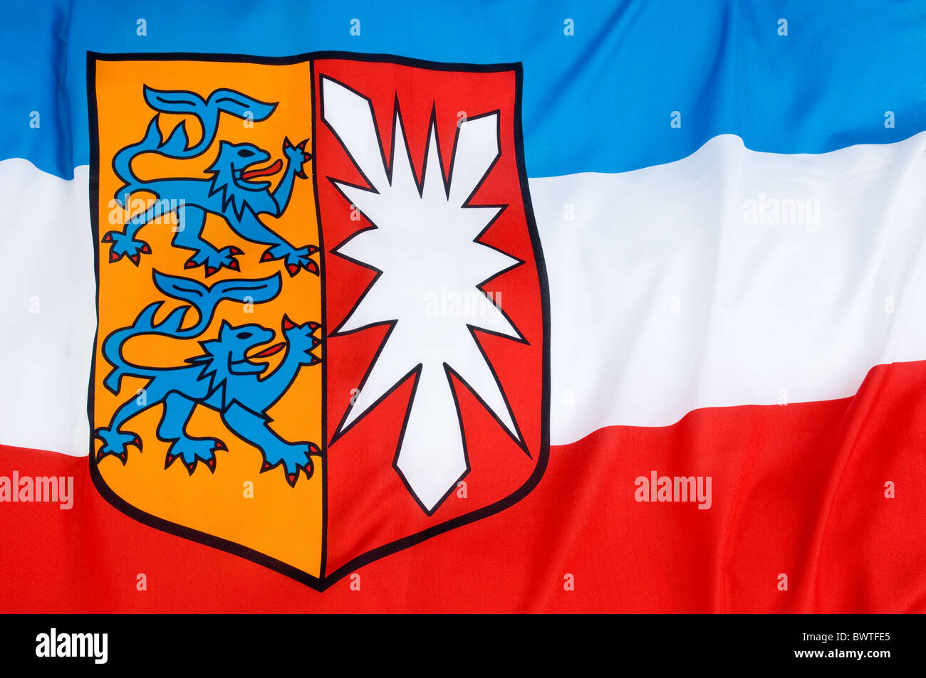 Flag of Schleswig-Holstein Stock Photo