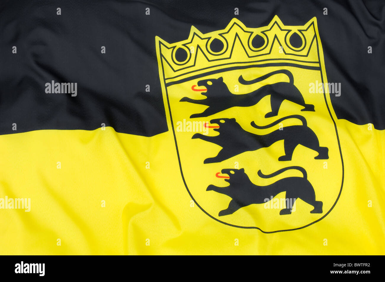 Flag of Baden-Württemberg Stock Photo