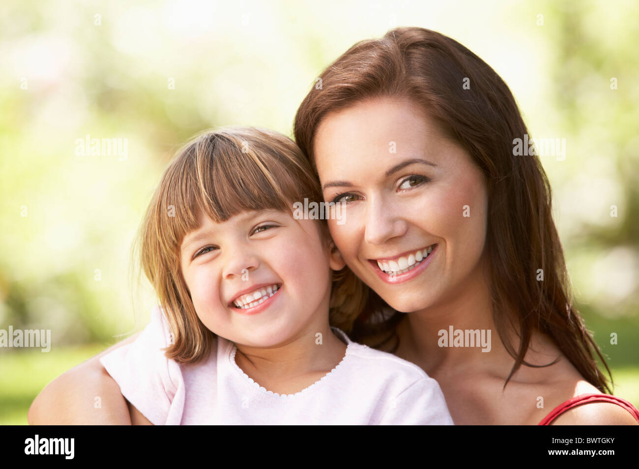 Portrait, Young Woman Relaxing In Park Stock Photo - Alamy