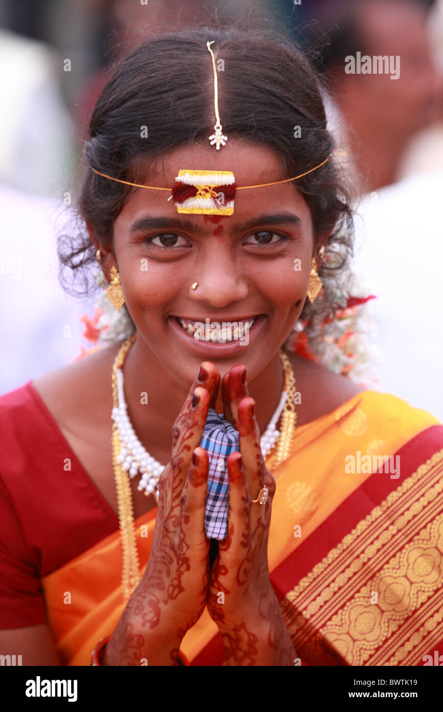 wedding ceremony Andhra Pradesh South India Stock Photo