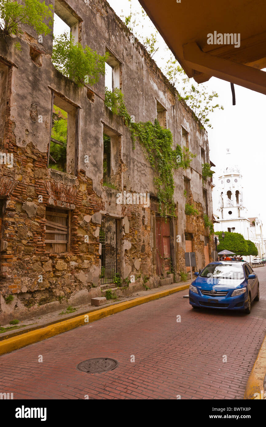 PANAMA CITY, PANAMA - Calle Santos Jorge, in Casco Viejo, historic city center. Stock Photo