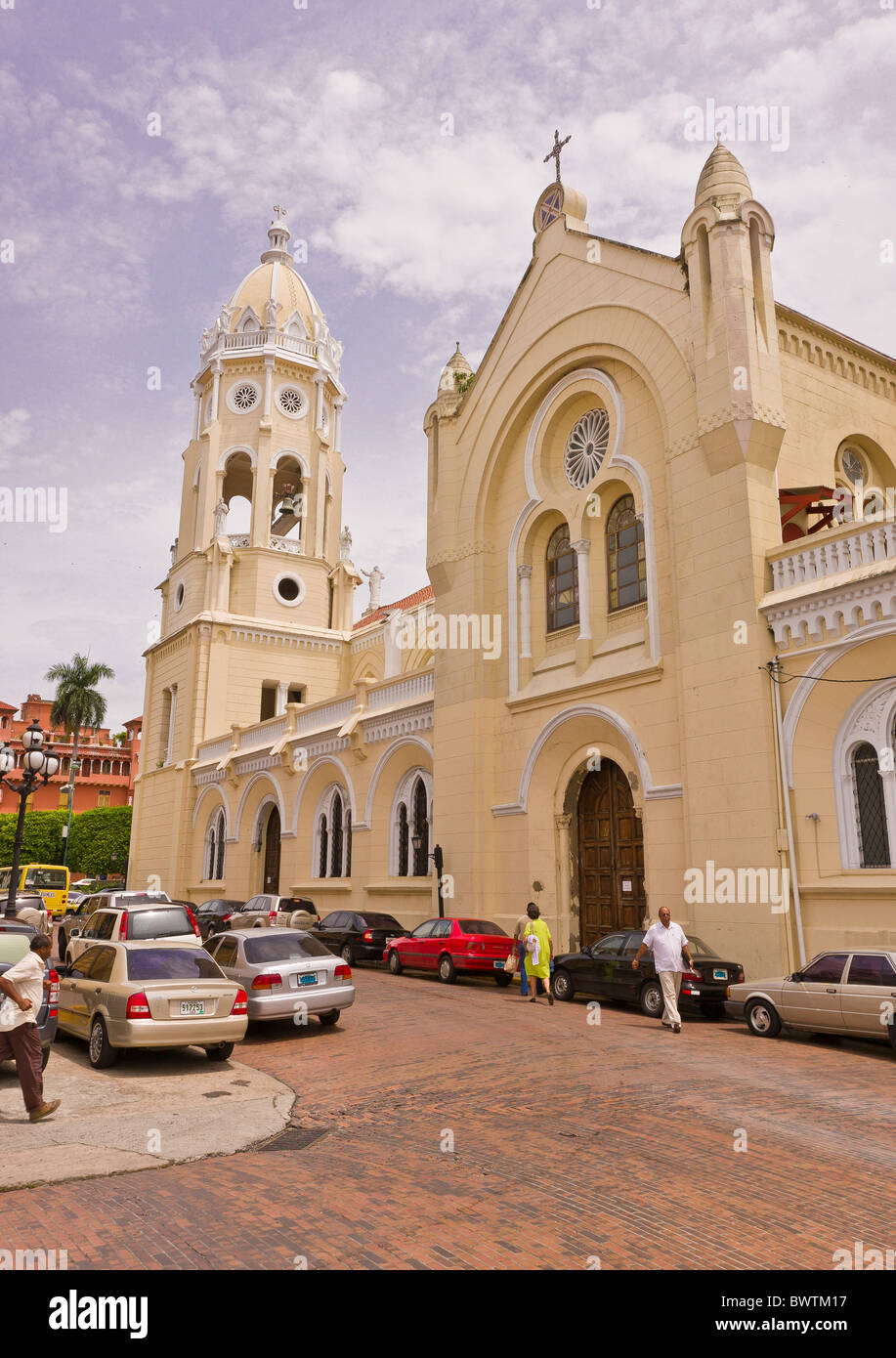 PANAMA CITY, PANAMA San Francisco Church in Plaza Bolivar, in Casco