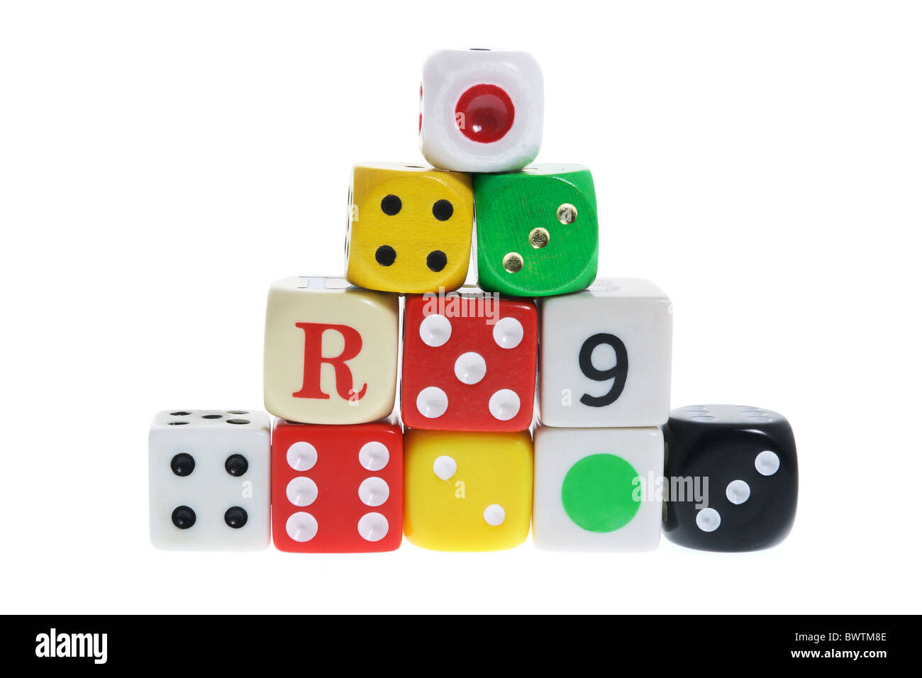 Stack of Dice Stock Photo