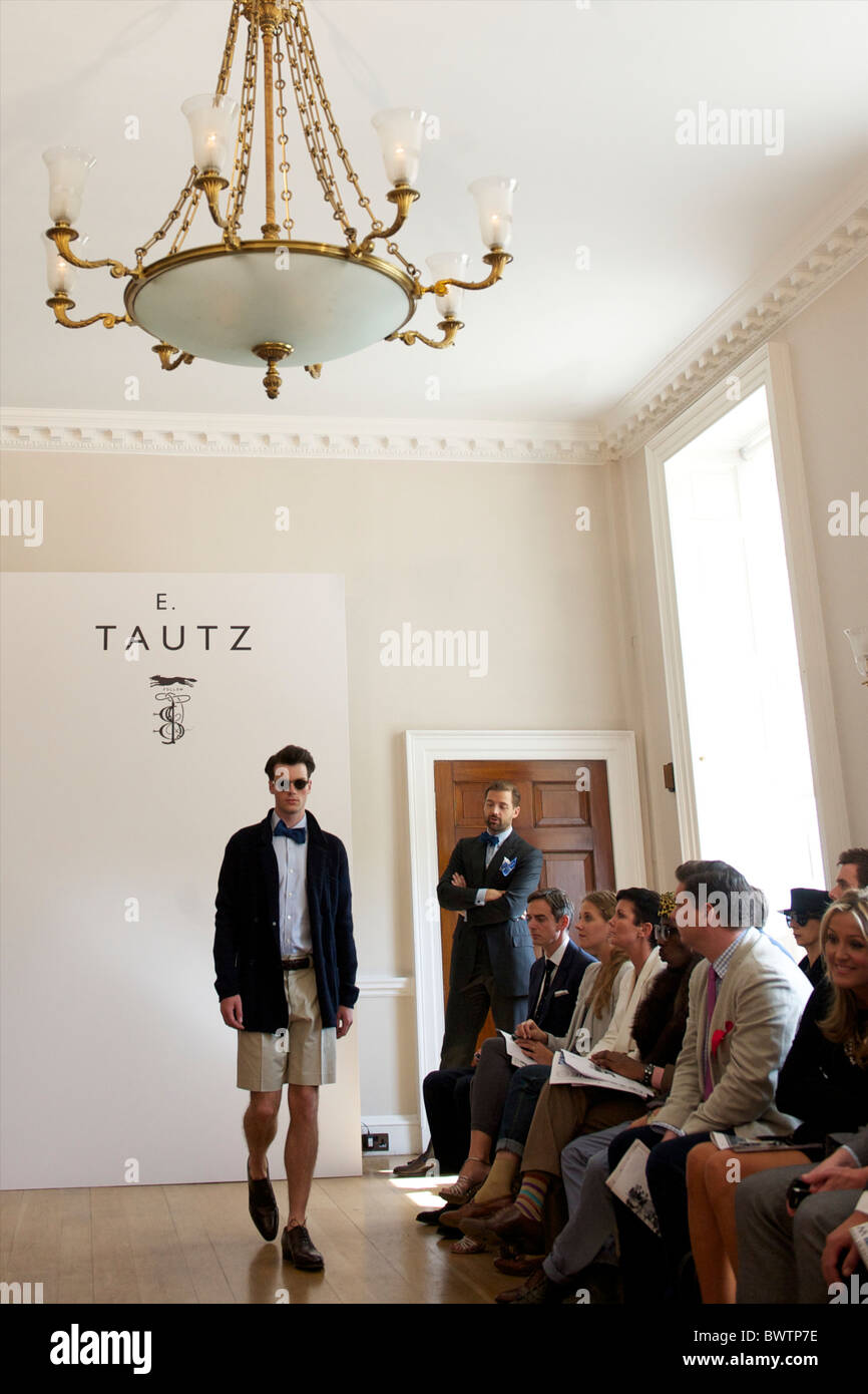 Models show the spring 2011 E Tautz collection in the Naval Board Rooms