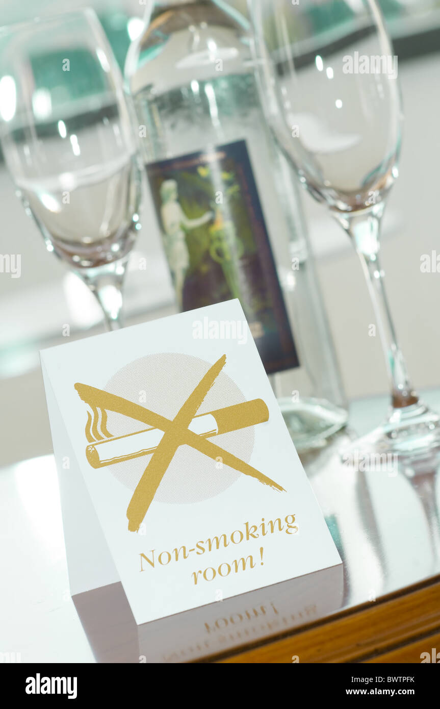 No smoking hotel room Stock Photo