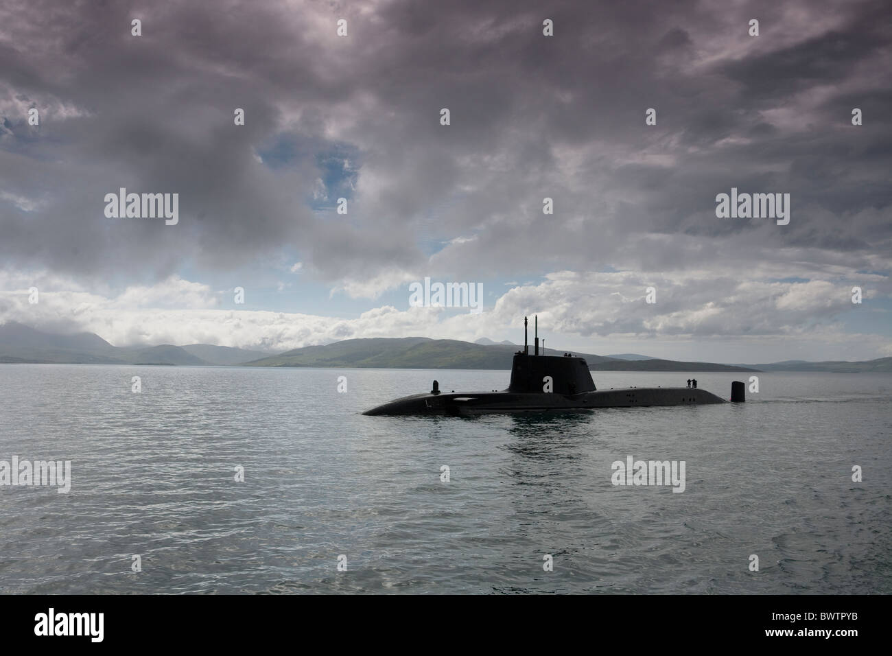 HMS Astute the Royal Navy's most advanced submarine in the waters off