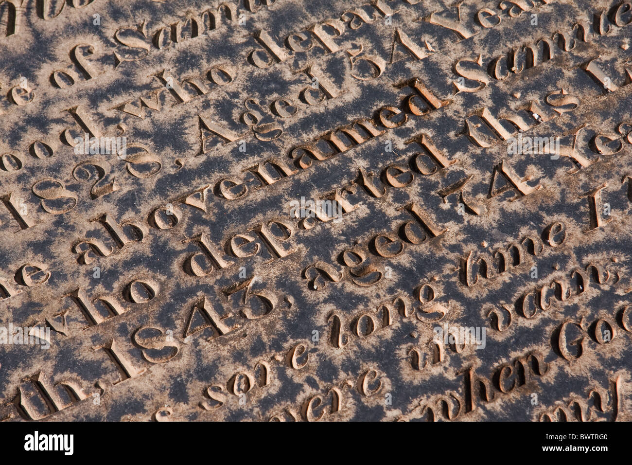 Engraving on gravestone Stock Photo Alamy