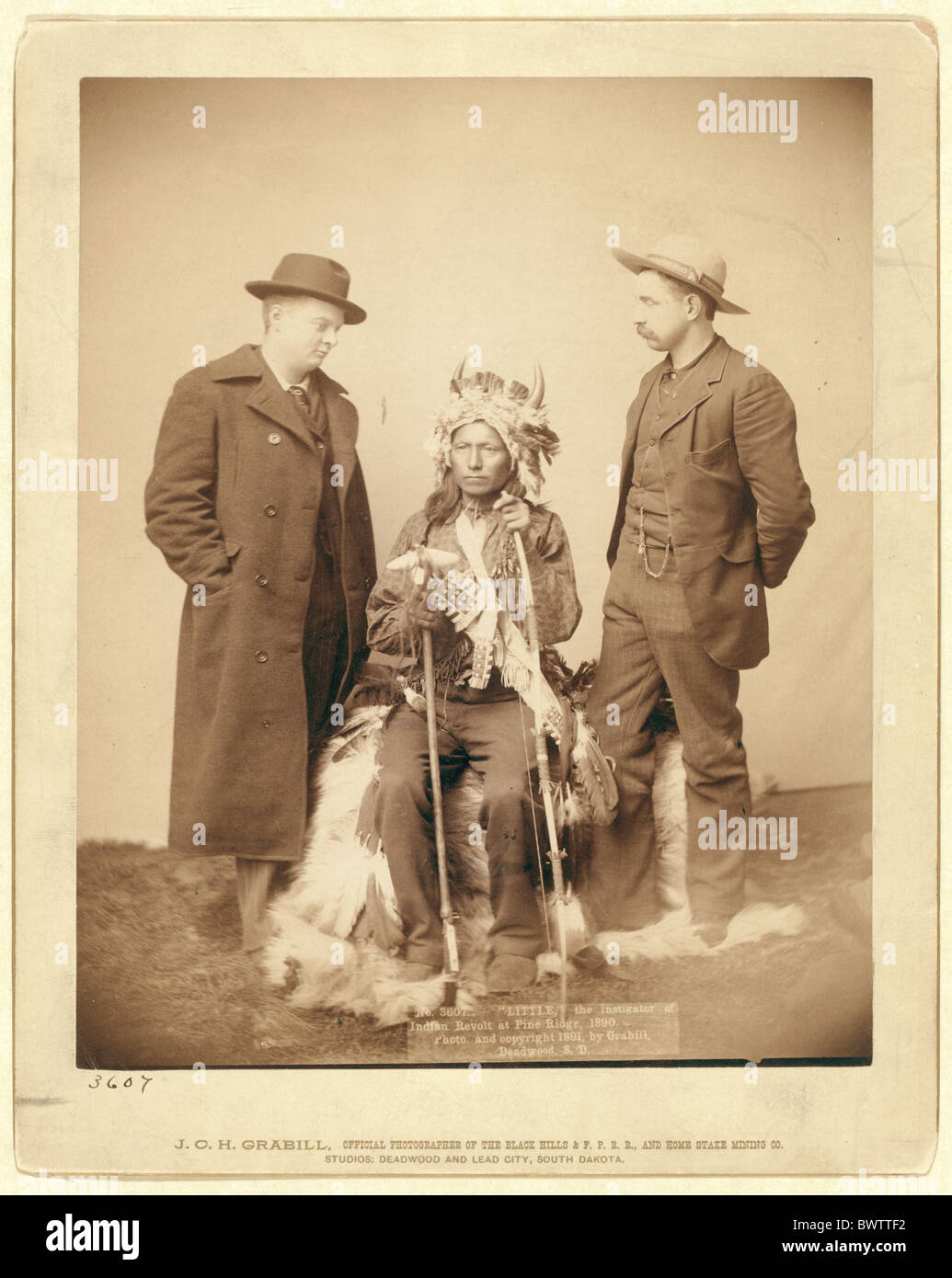 Chief Little indian instigator of Indian revolt Pine Ridge 1890 USA America United States North America wild Stock Photo