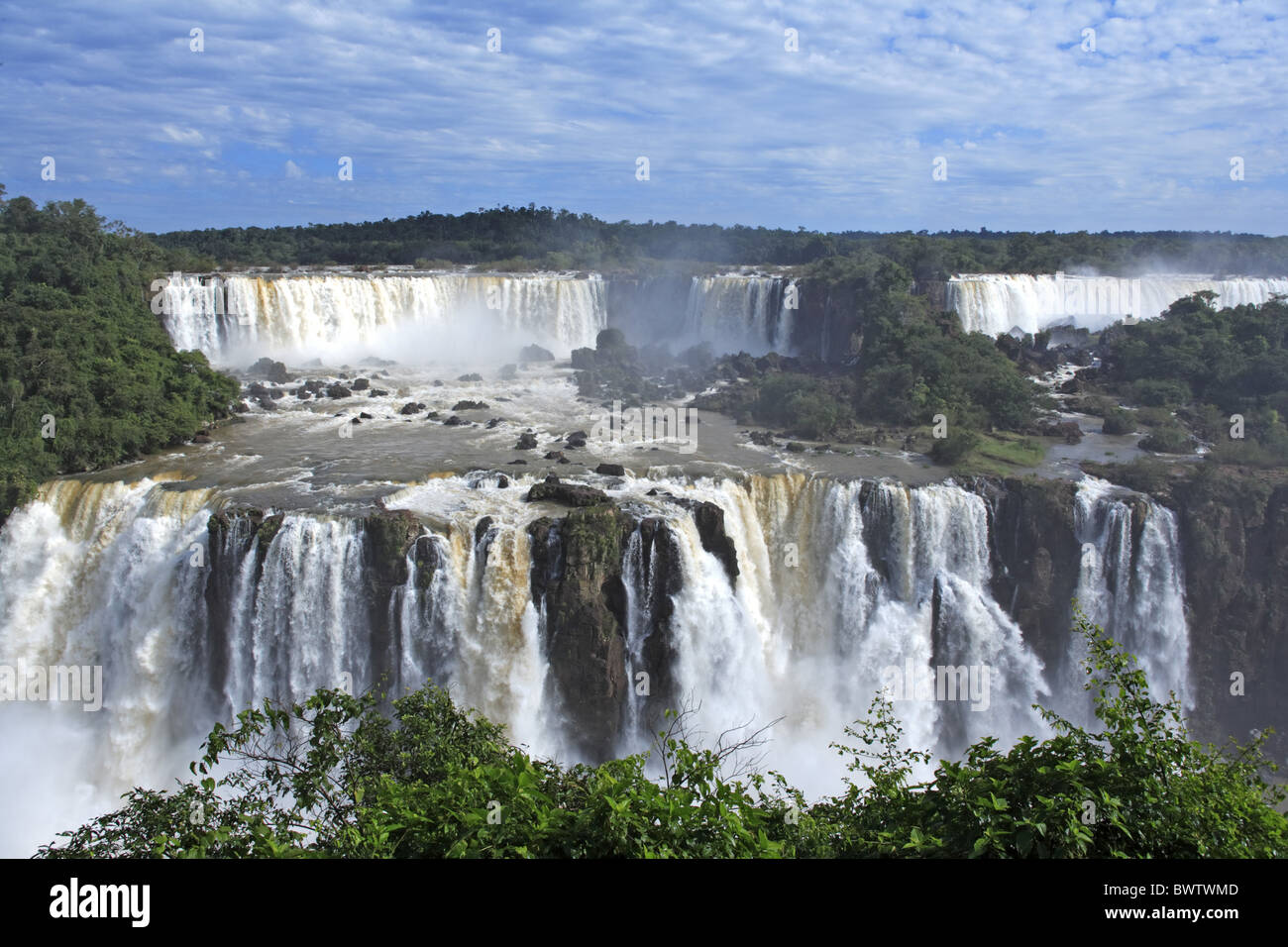 Waterfall Iguacu Falls Iguazu River Iguazu N.P. Stock Photo