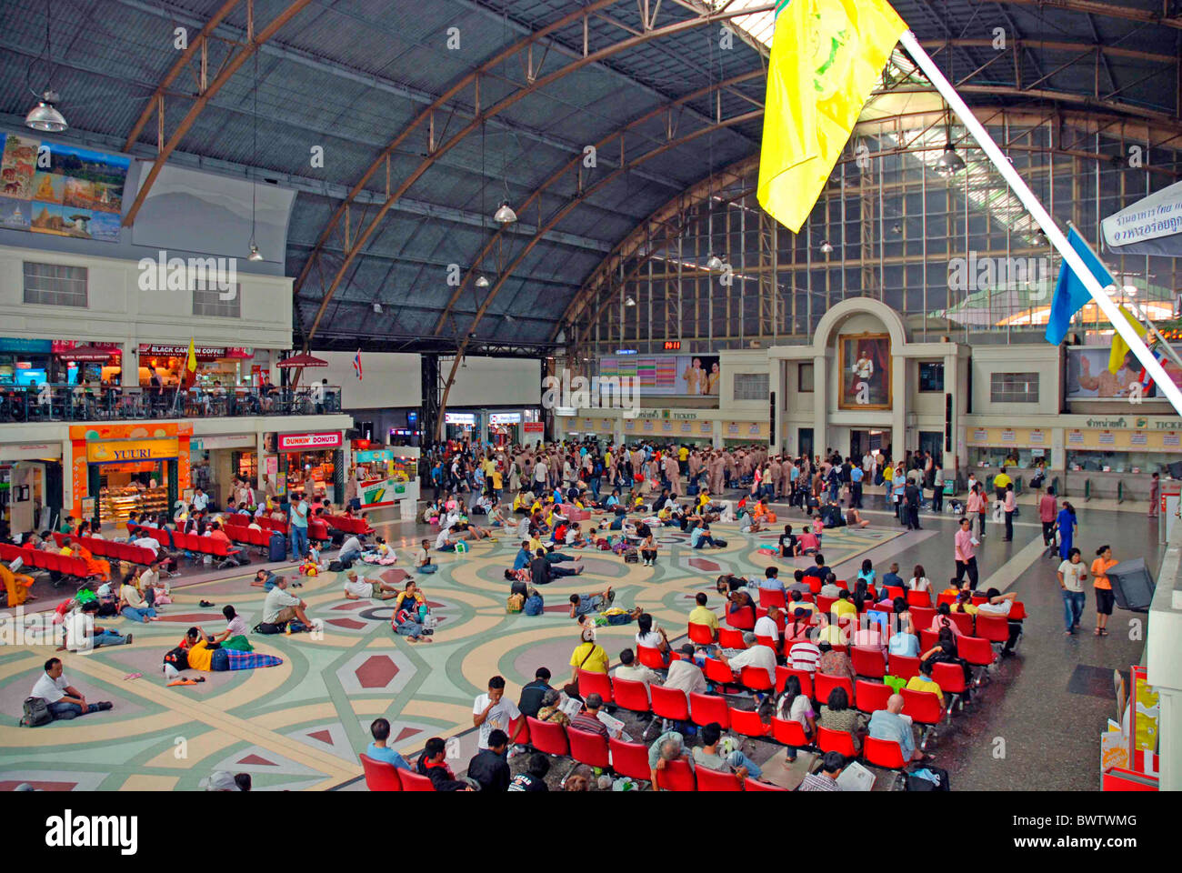 Bangkok Thailand Asia Main station terminal station railroad railway Hua Lamphong Chinatown Asia Indoor ins Stock Photo