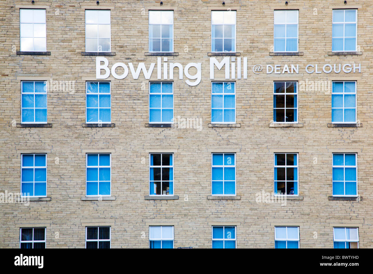 Bowling Mill at Dean Clough Halifax West Yorkshire England Stock Photo