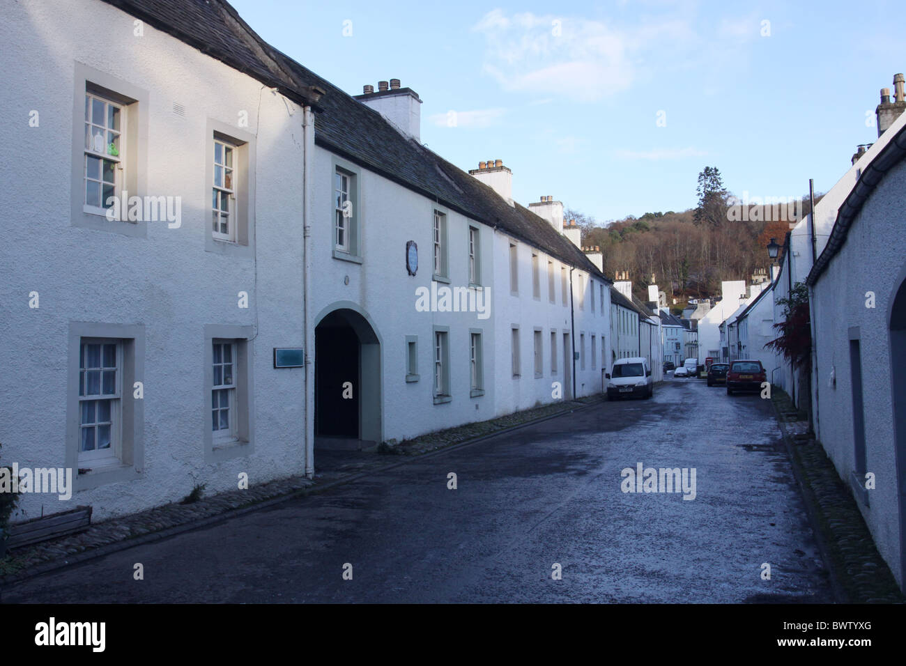 Dunkeld street scene Scotland November 2010 Stock Photo Alamy