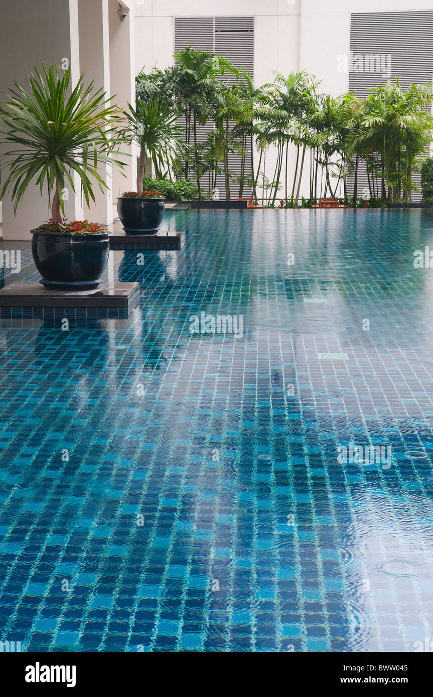 Picture of rooftop pool at a condominium in Bangkok Stock Photo - Alamy