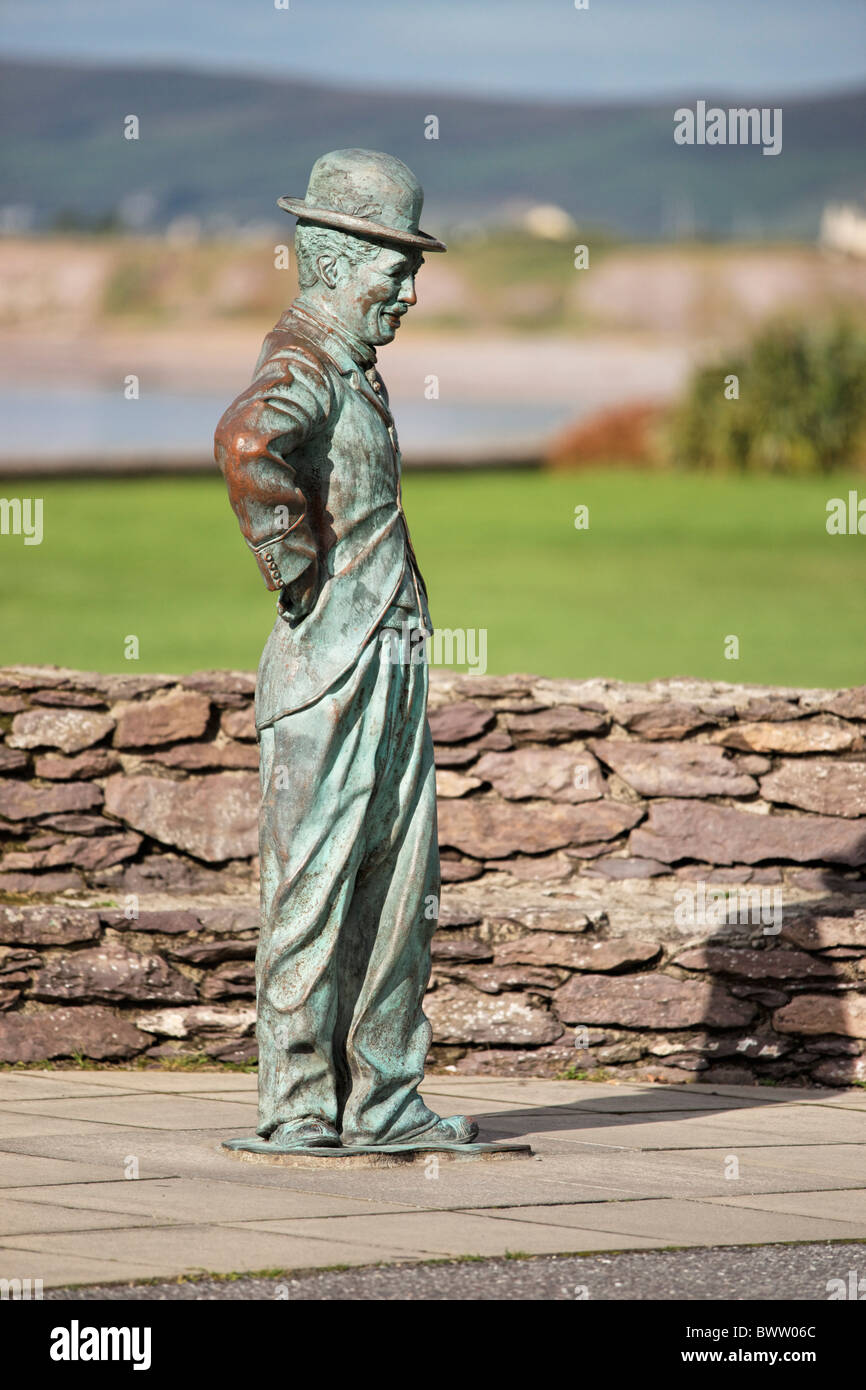 Statue of Charlie Chaplin, Waterville, County Kerry, Munster, Ireland