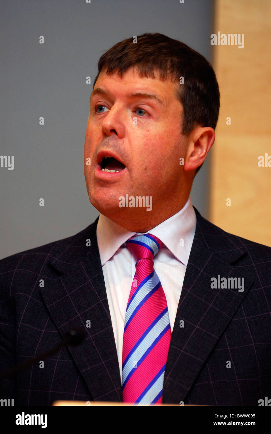 Paul Burstow MP, Minister of State, Department of Health, speaking at a conference for carers, November 2010, London, UK. Stock Photo
