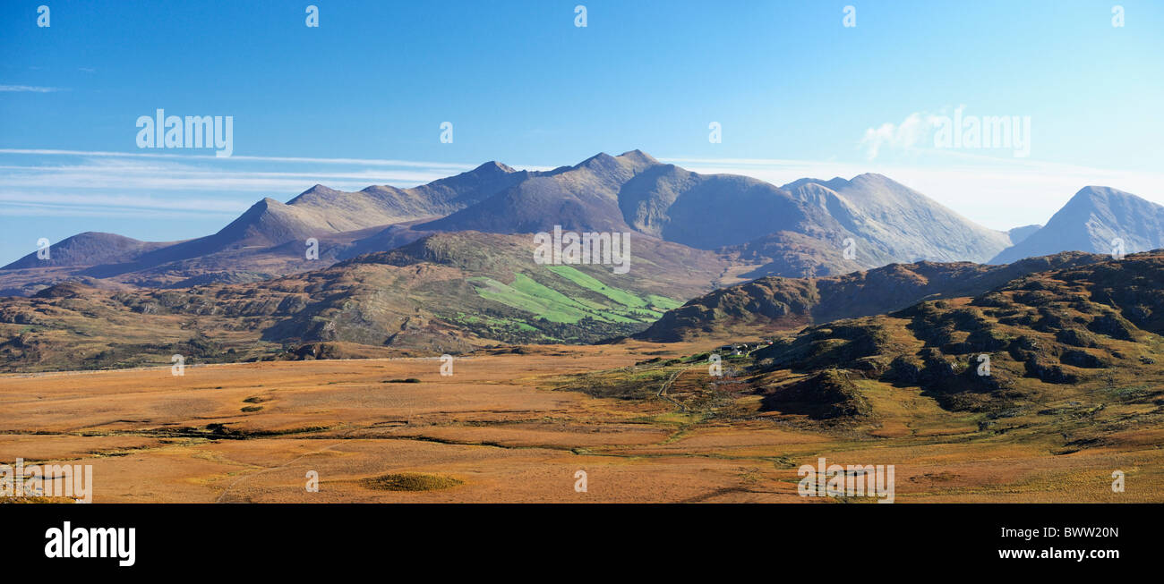 Macgillycuddy's Reeks, County Kerry, Munster, Ireland. View from ...