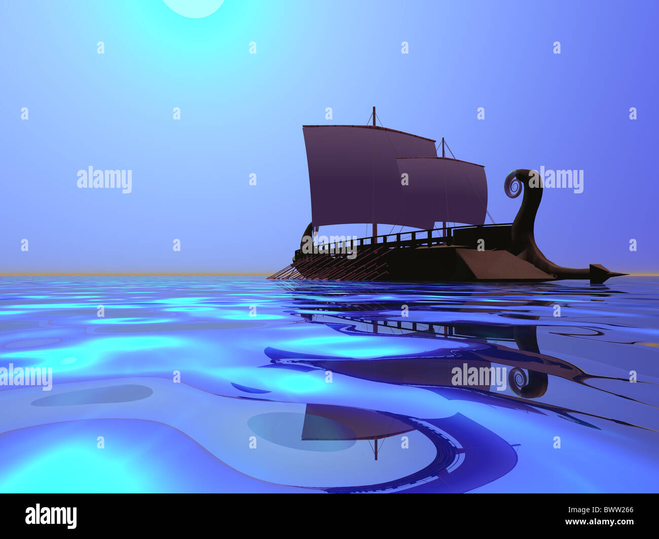A Greek Ship Sails On Beautiful Glowing Waters Stock Photo Alamy a-greek-ship-sails-on-beautiful-glowing-waters-stock-photo-alamy