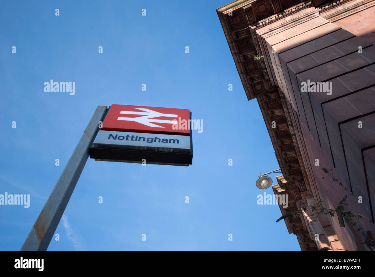 British Rail sign, Nottingham Railway Station, Nottingham, England, UK Stock Photo