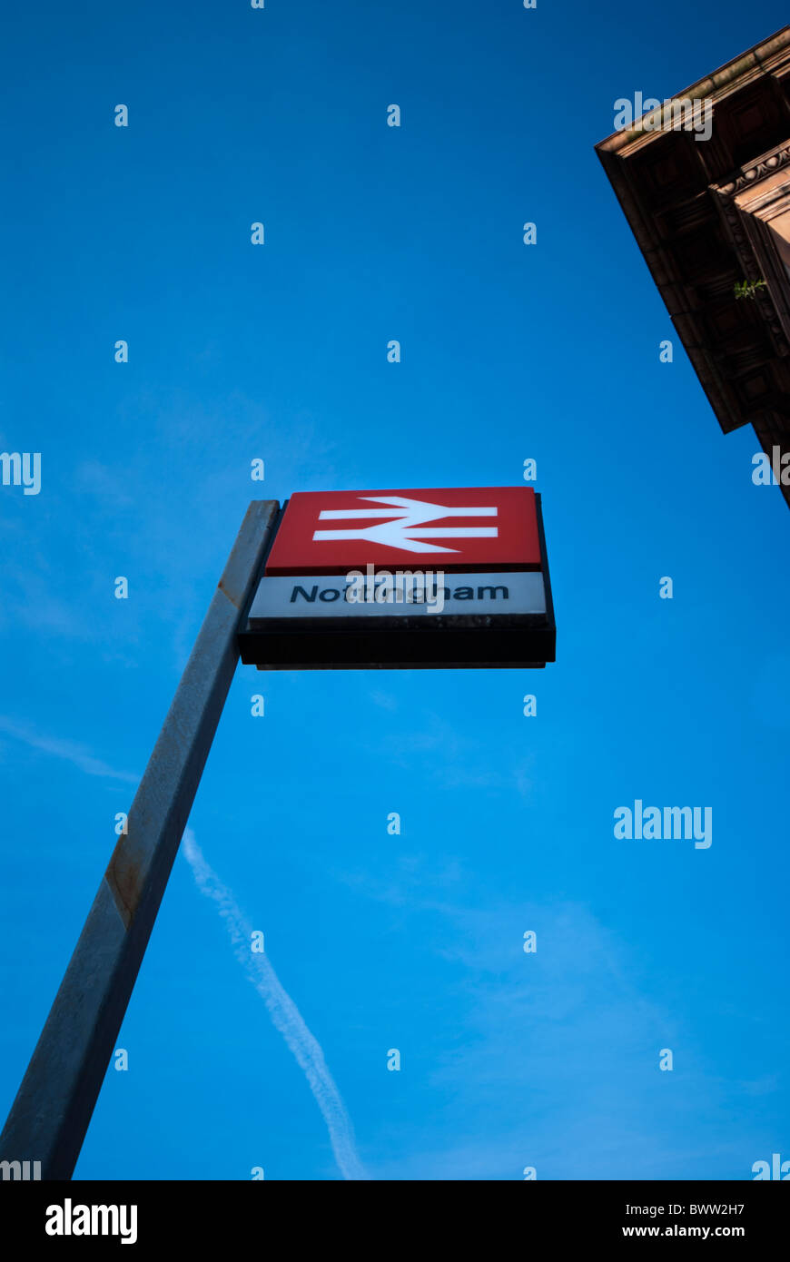 British Rail sign, Nottingham Railway Station, Nottingham, England, UK Stock Photo
