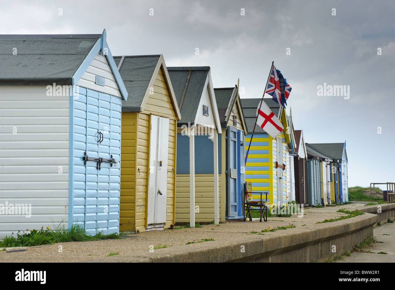 Chapel St Leonards Skegness beach huts drain britain british english