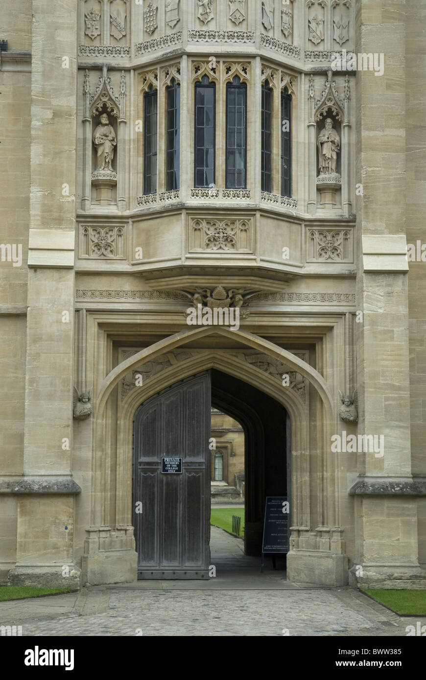 Doorway Quadrangle Magdalen College Oxford University UK britain british english england country scenic scenics scenery europe Stock Photo