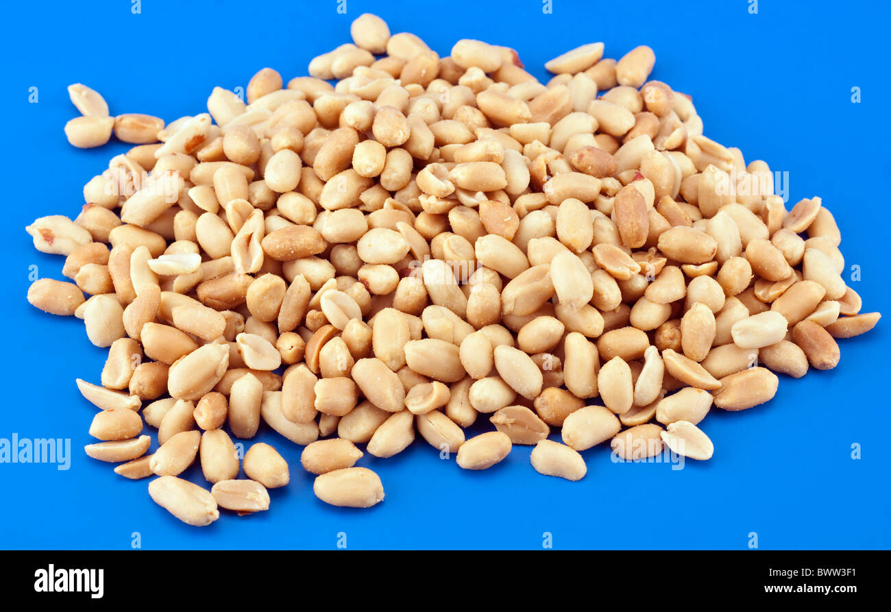 Pile of roasted salted peanuts Stock Photo