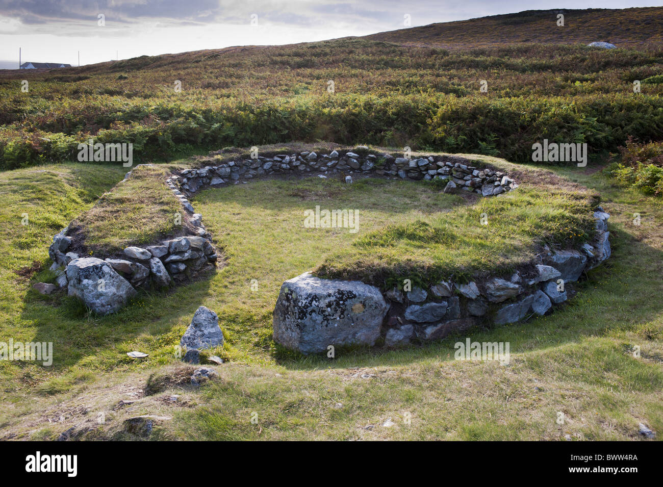 Iron Age farm steadings, low stone walls supported roof timbers