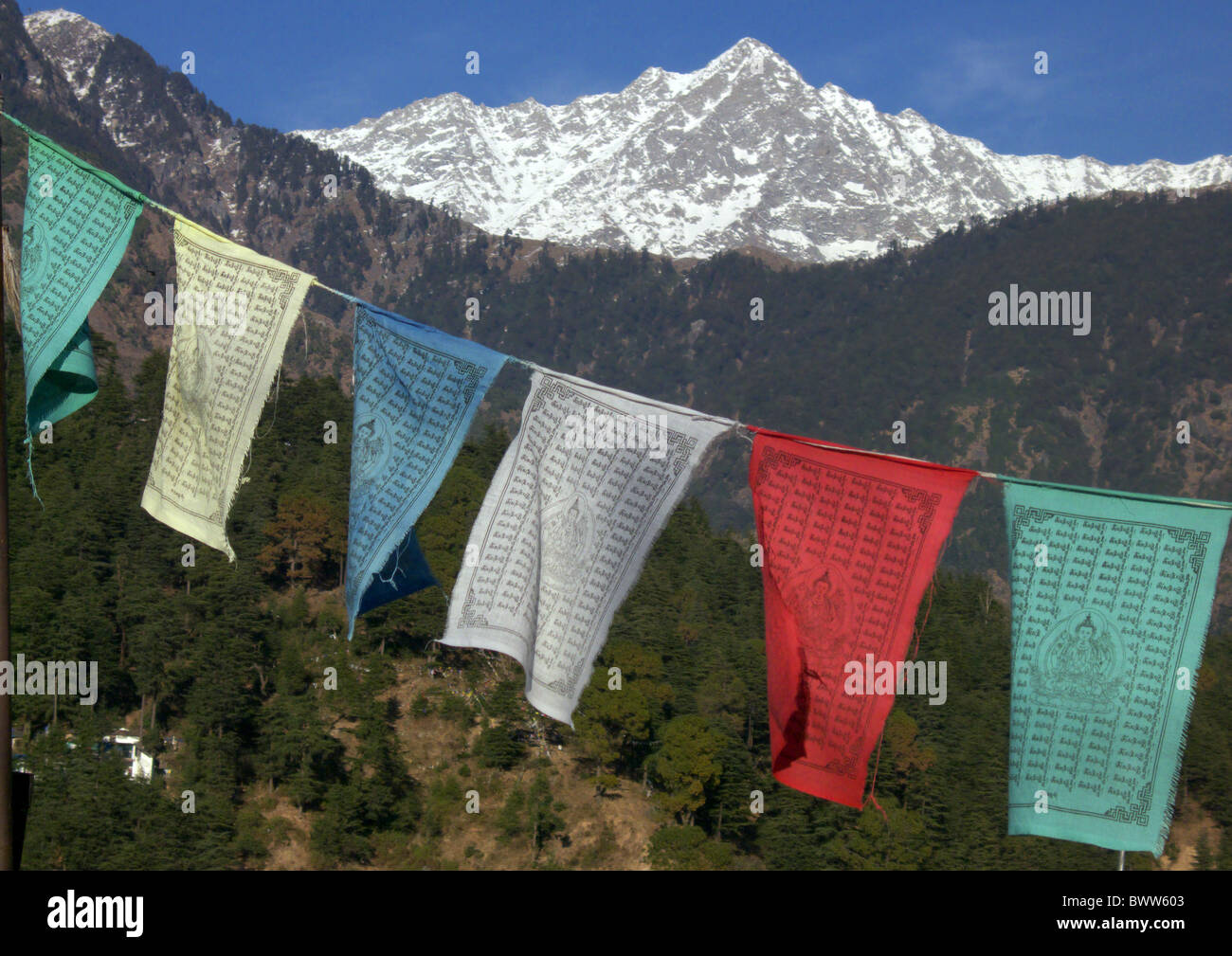 tibetan-prayer-flags-himalayan-mountains-stock-photo-alamy