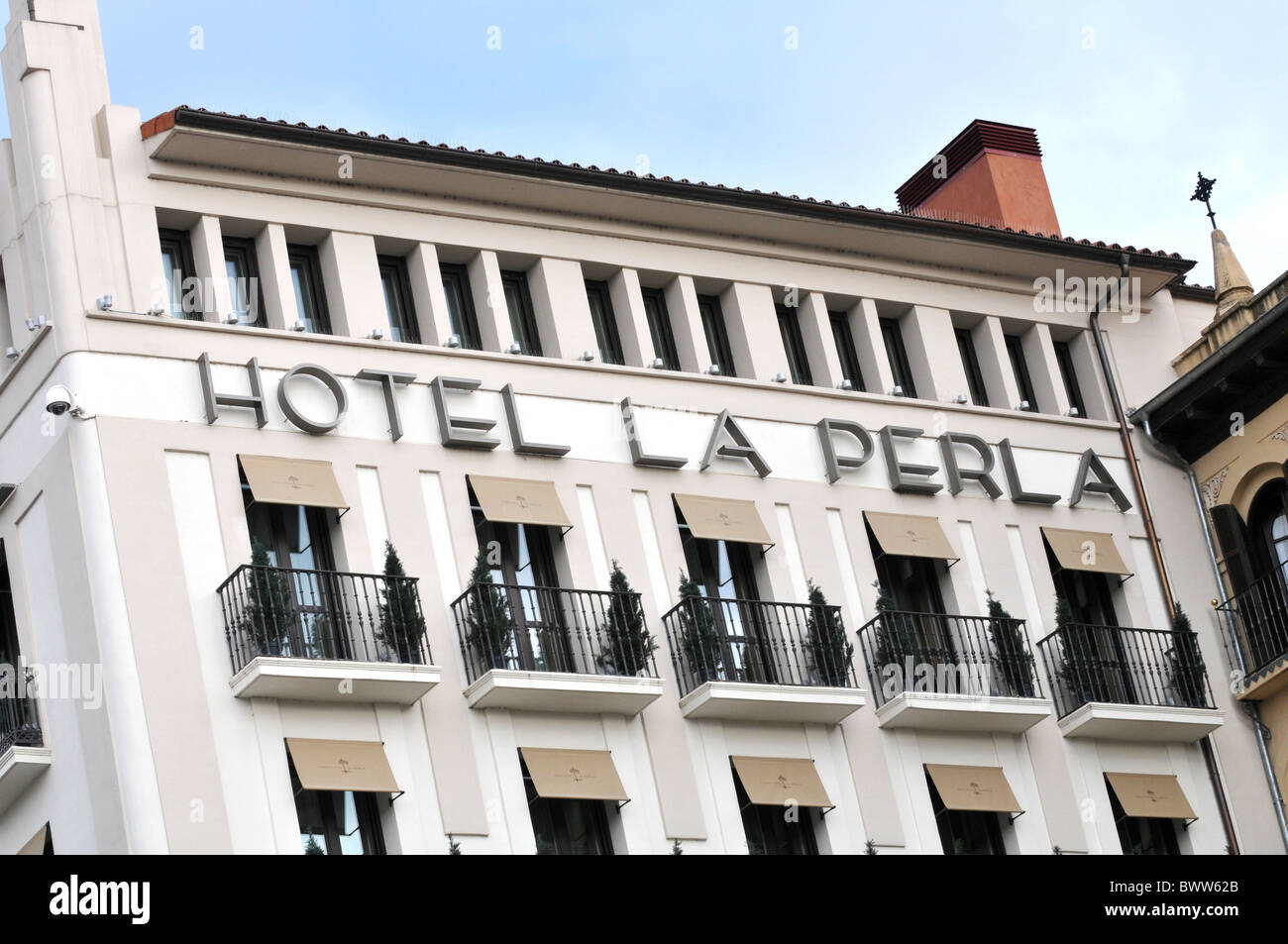 Gran Hotel La Perla, Pamplona, Spain Stock Photo