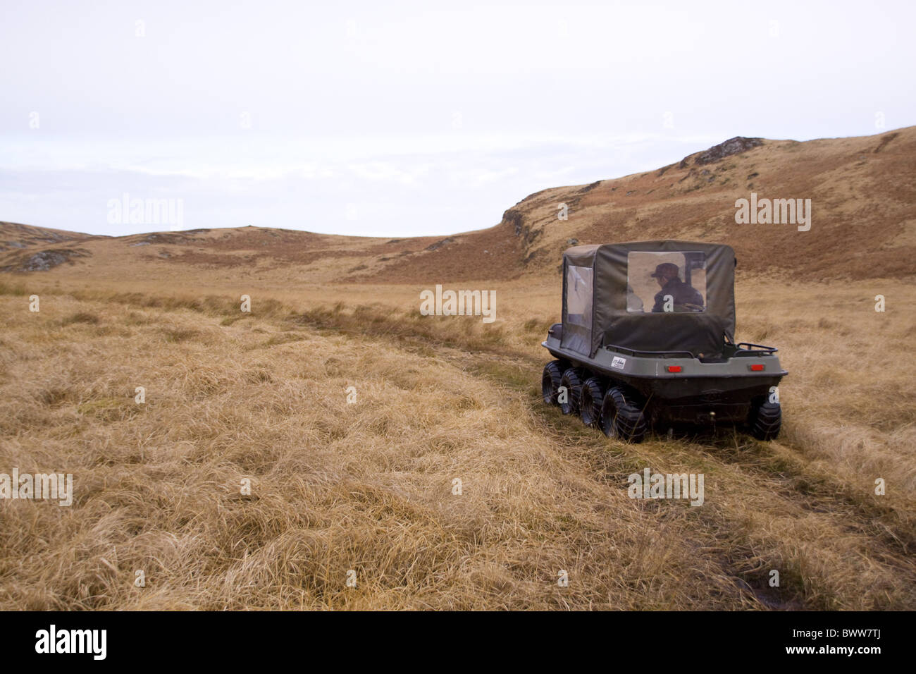 8 wheeled drive agrocat used for deer stalking Stock Photo - Alamy