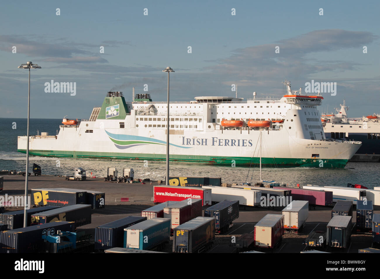 The Irish Ferries ferry 'Isle of Inishmore' docking in the Rosslare