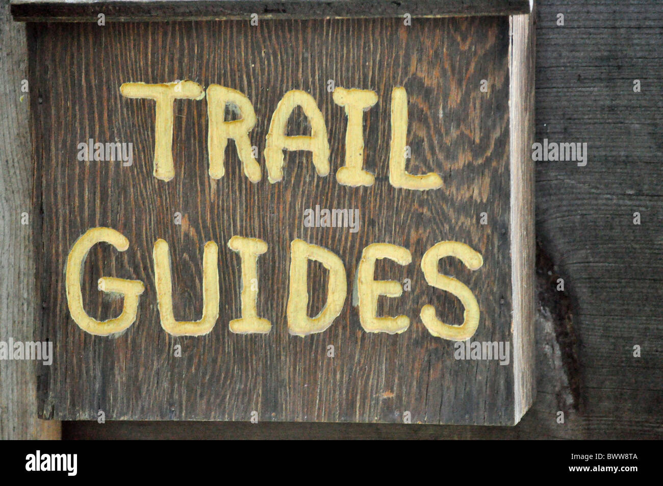 trail guide box Stock Photo