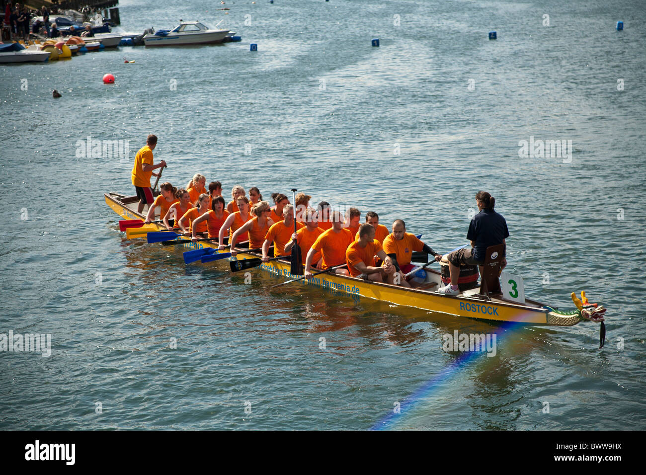 Dragon Boat Race 2008 Final in Warnemünde, Germany © Myrleen Pearson Stock Photo