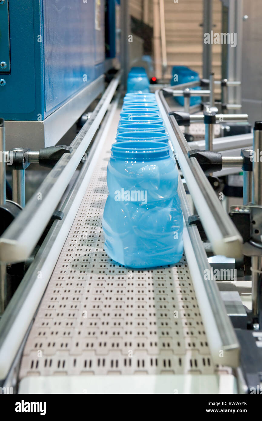 Mass production of plastic container Stock Photo Alamy