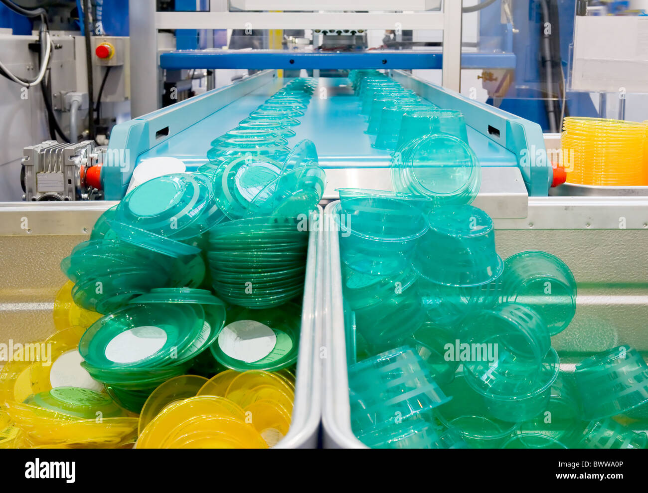 Mass production of plastic container Stock Photo Alamy