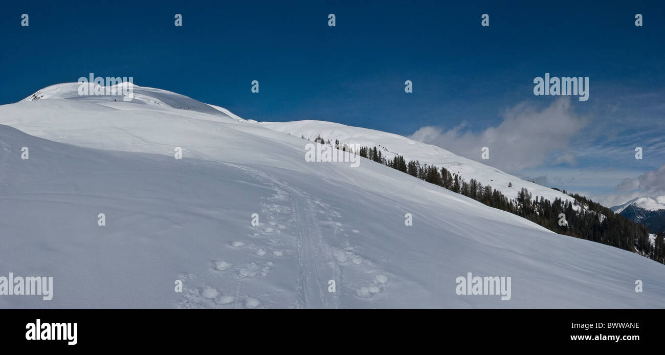 Switzerland Europe Stafelalp Davos municipality Canton Grisons Graubunden Grisons Grisons Landscape scenery Stock Photo