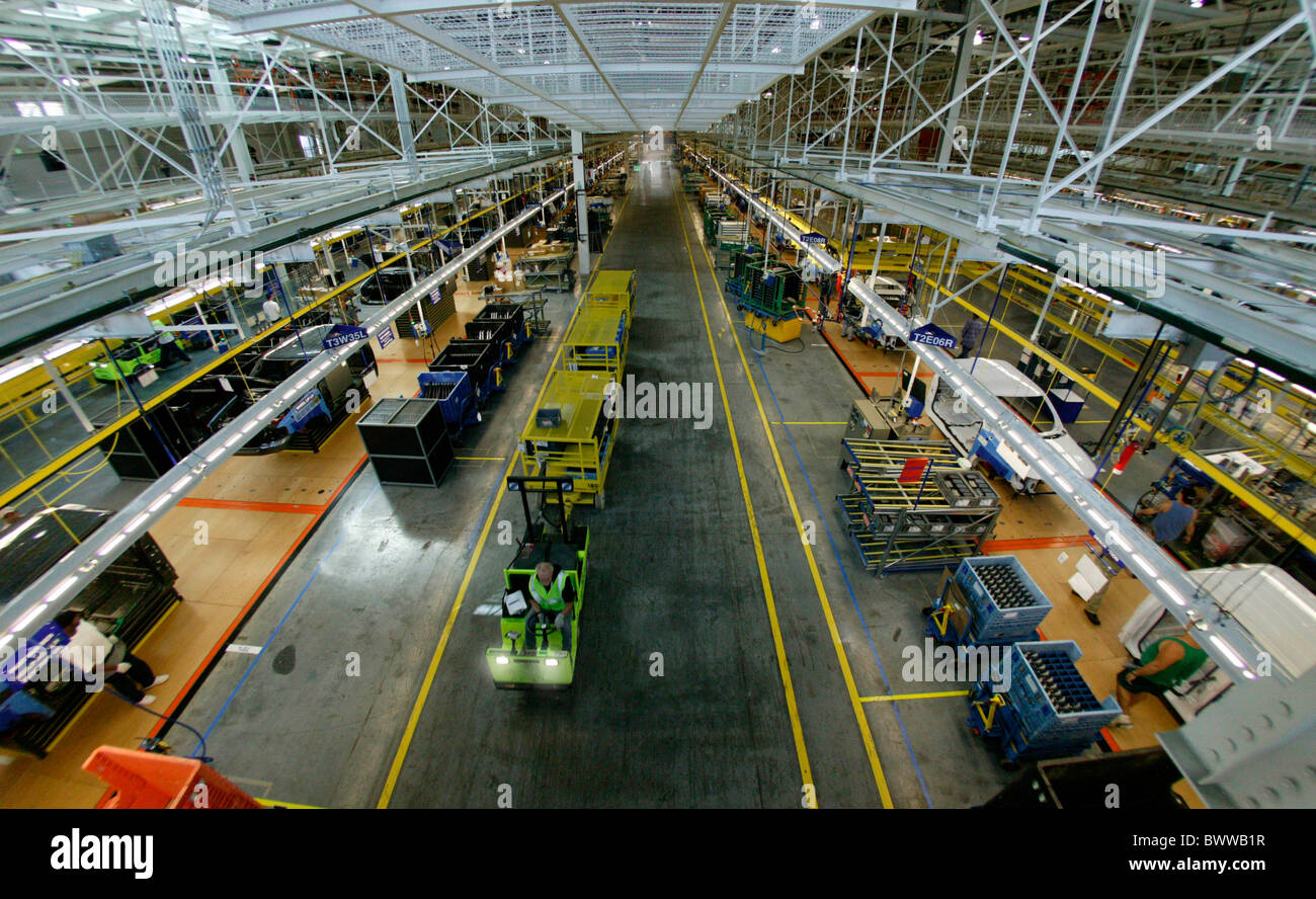 Interior of Ford Assembly line in factory in Detroit, Michigan Stock Photo