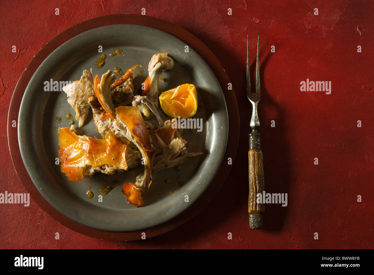 Roasted Suckling Pick prepared at the Mediterranean Manor in Newark, NJ. Stock Photo