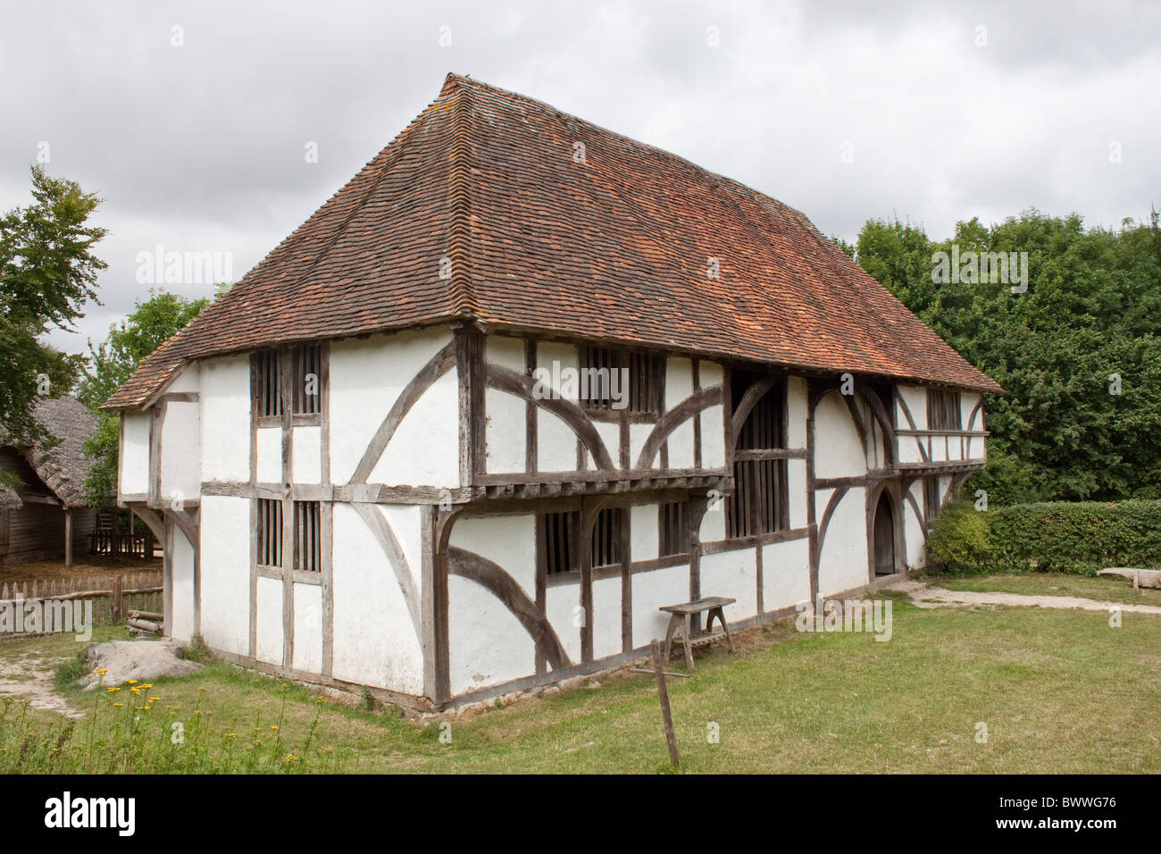 Bayleaf Farmstead, Weald and Downlands Open Air Museum. Sussex Stock Photo