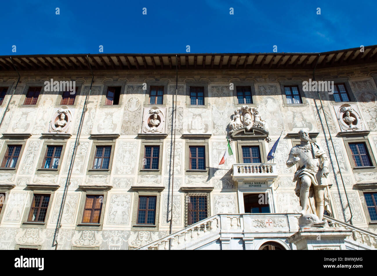 Piazza dei Cavalieri, Scuola Normale University, Pisa, Tuscany, Italy, Europe Stock Photo