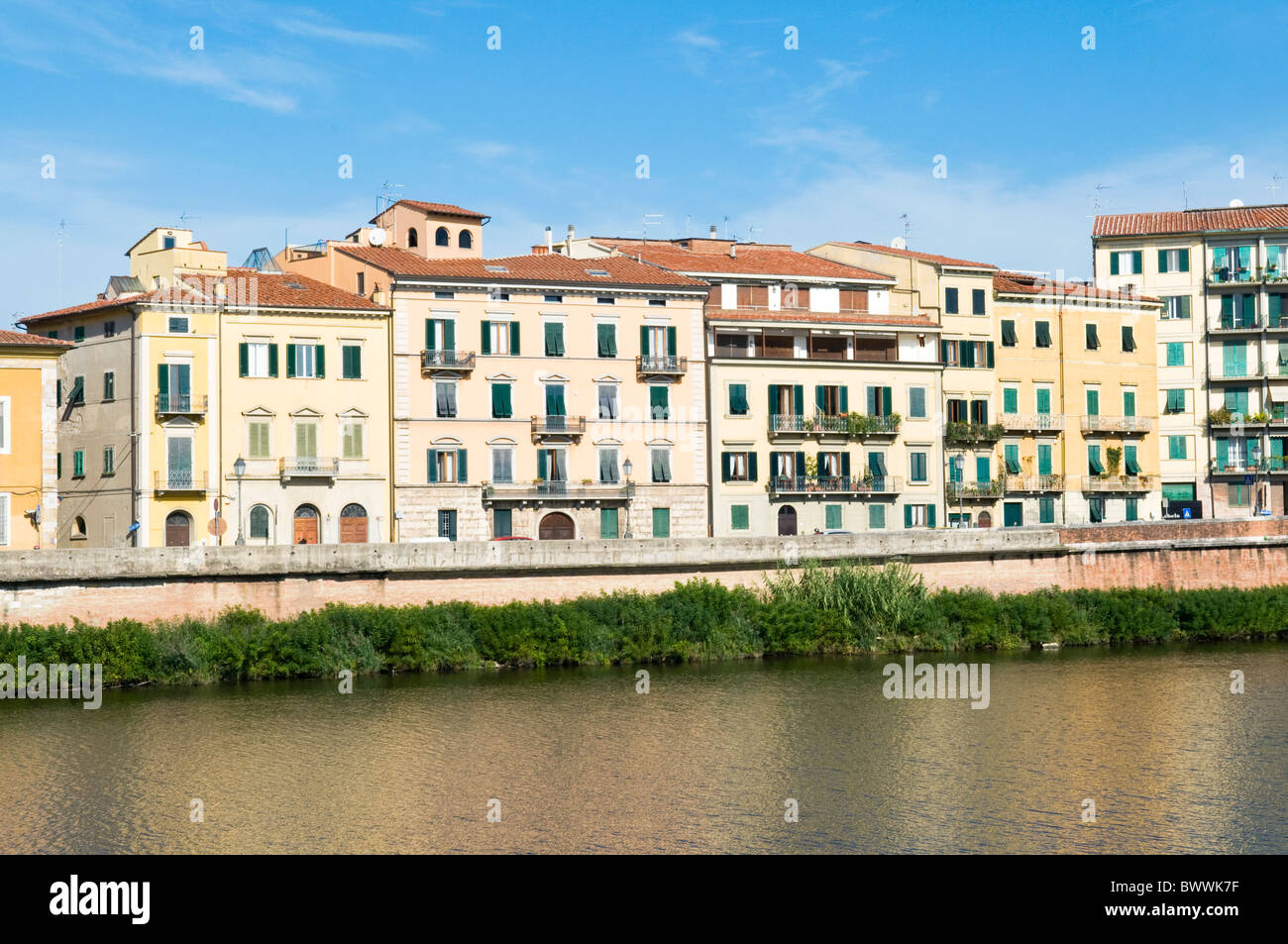Lungarno Pacinotti, Arno River, Pisa, Tuscany, Italy, Europe Stock Photo