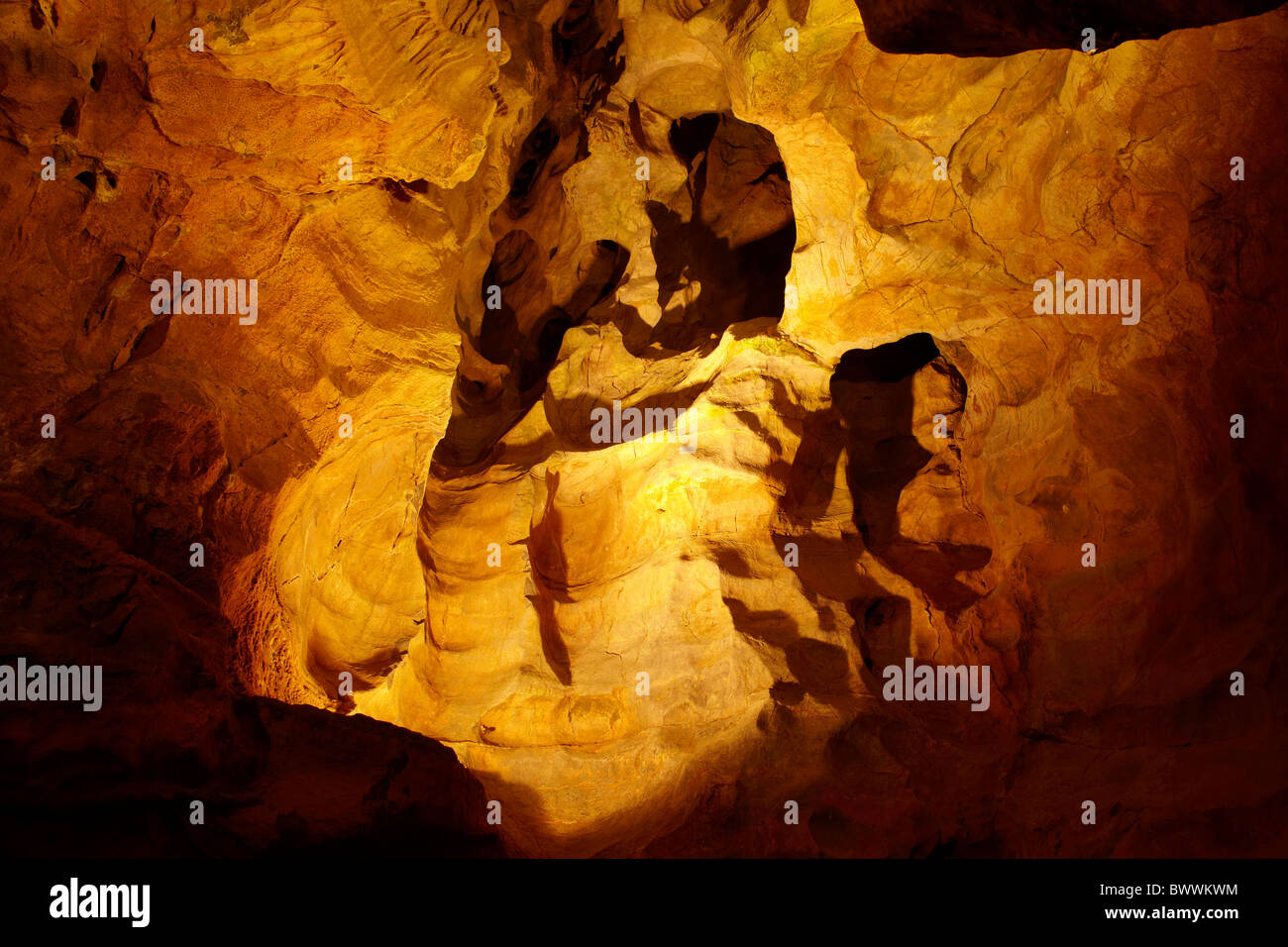 Limestone formations, Gough's Cave, Cheddar Caves, Somerset, England, United Kingdom Stock Photo