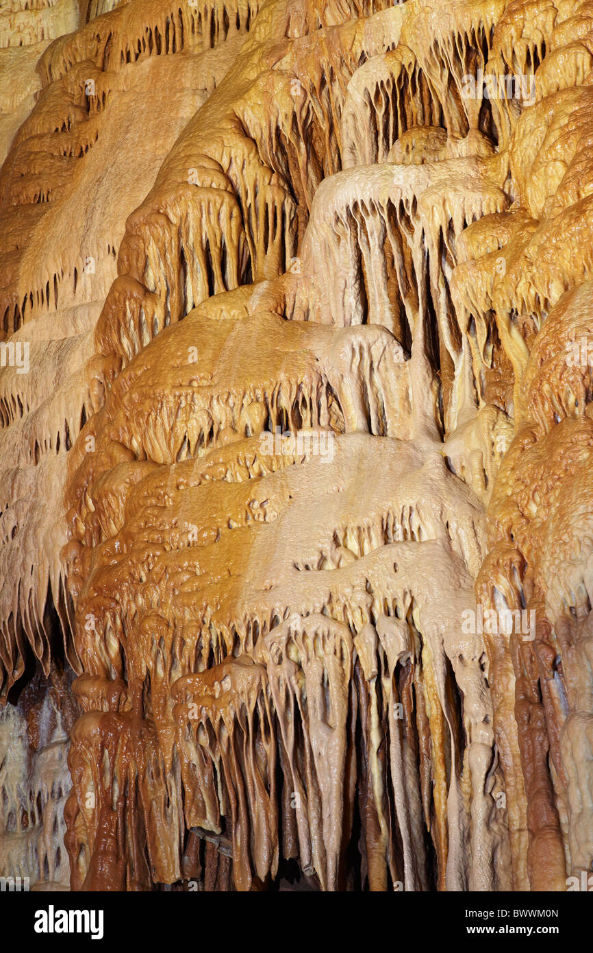 Limestone Formations, Gough's Cave, Cheddar Caves, Somerset, England, United Kingdom Stock Photo