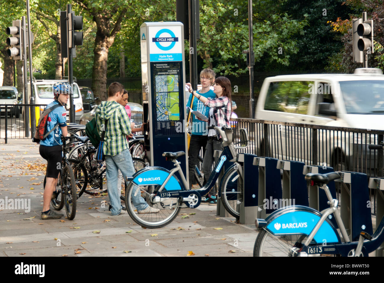 bicycle hire london Stock Photo Alamy